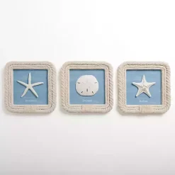Clearance Kirklands Home Seashell Rope Trim Wall Plaques, Set of 3