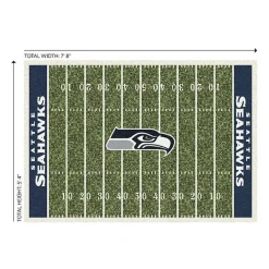 Clearance Kirklands Home Seattle Seahawks Home Field Area Rug, 6x8 Green