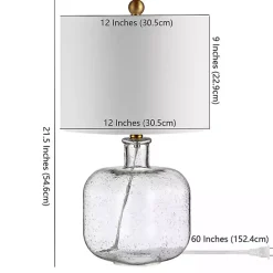 Hot Kirklands Home Seeded Glass Armena Table Lamp White