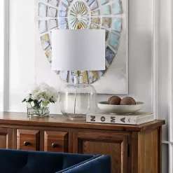 Hot Kirklands Home Seeded Glass Armena Table Lamp White