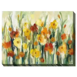 Outlet Kirklands Home September Flowers Outdoor Canvas Art Print