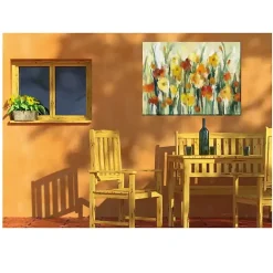Outlet Kirklands Home September Flowers Outdoor Canvas Art Print