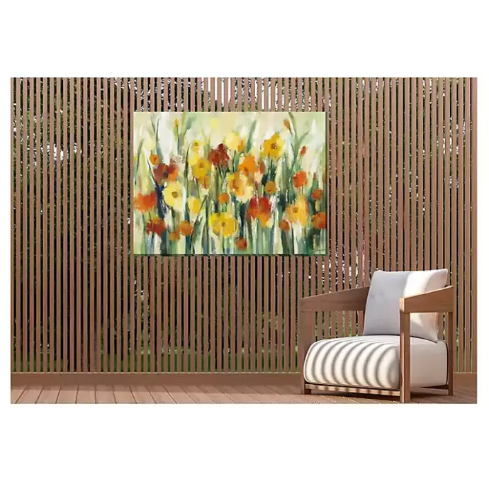Outlet Kirklands Home September Flowers Outdoor Canvas Art Print