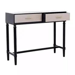 Online Kirklands Home Serena 2-Drawer Console Table Black
