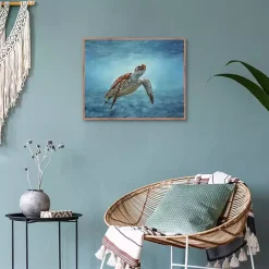 Outlet Kirklands Home Serene Sea Turtle Framed Canvas Art Print