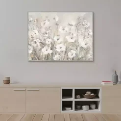 Sale Kirklands Home Shades of White Summer Framed Canvas Art Print