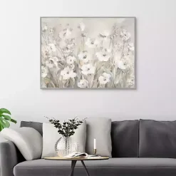 Sale Kirklands Home Shades of White Summer Framed Canvas Art Print