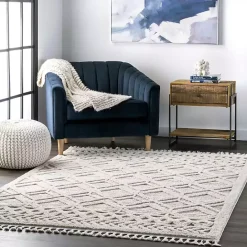 Best Kirklands Home Shaggy Lattice Tassel Ansley Area Rug, 5x7