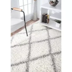 Clearance Kirklands Home Shanna Diamond Area Rug, 8x10 White