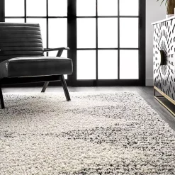 Sale Kirklands Home Shattered Diamonds Scarlette Area Rug, 7x10 Ivory