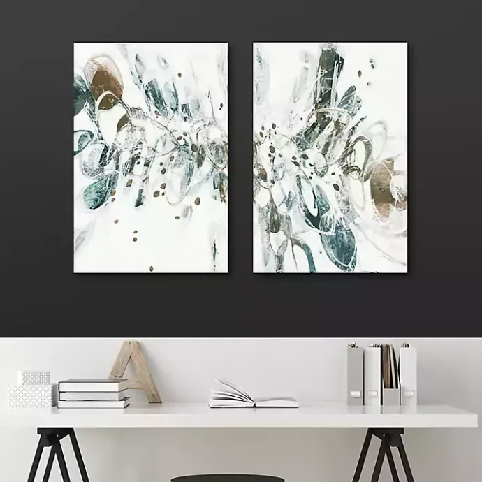 New Kirklands Home Shattered Glass Canvas Art Prints, Set of 2