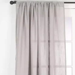 Hot Kirklands Home Sheer Dark Linen Curtain Panel, 108 in. Gray