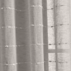 Sale Kirklands Home Sheer Textured Curtain Panel Set, 84 in. Gray