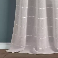 Sale Kirklands Home Sheer Textured Curtain Panel Set, 84 in. Gray