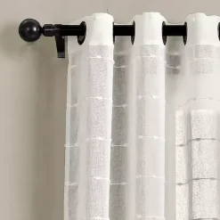 Hot Kirklands Home Sheer Textured Curtain Panel Set, 84 in White