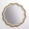 Kirklands Home Shelby Natural Wood Scalloped Wall Mirror