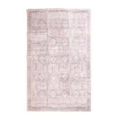 Clearance Kirklands Home Shiva Red Botanical Washable Area Rug, 5x8