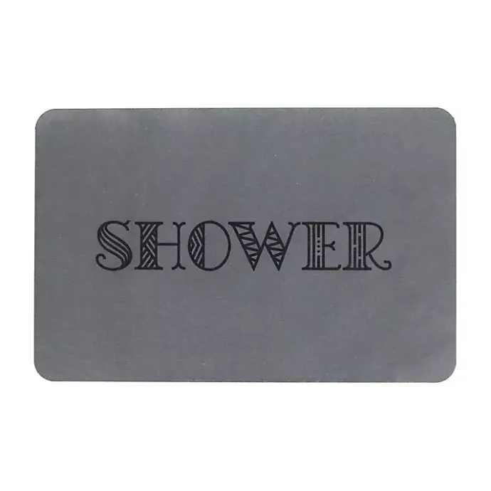 Hot Kirklands Home Shower Stone Bath Mat Gray