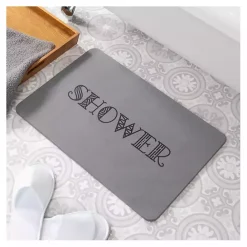 Hot Kirklands Home Shower Stone Bath Mat Gray
