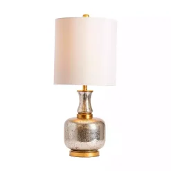 Outlet Kirklands Home Silver and Gold Mercury Glass Table Lamp White