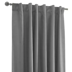 Outlet Kirklands Home Silver Baxter Blackout Curtain Panel, 84 in. Gray