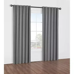 Outlet Kirklands Home Silver Baxter Blackout Curtain Panel, 84 in. Gray