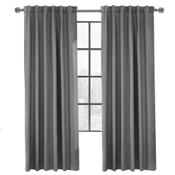 Discount Kirklands Home Silver Baxter Blackout Curtain Panel, 95 in. Gray