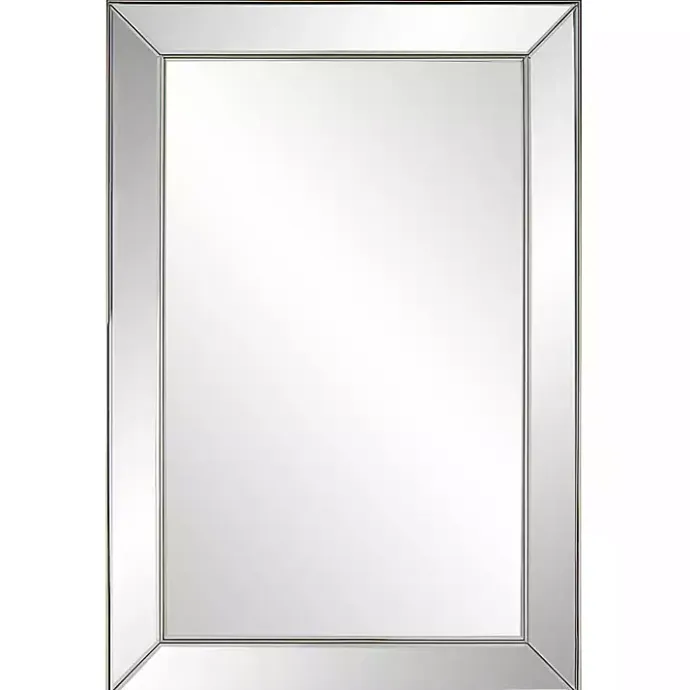 Kirklands Home Bevel Rectangle Wall Mirror Silver