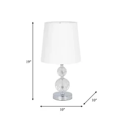 Online Kirklands Home Silver Crystal Orb Table Lamps, Set of 2 White