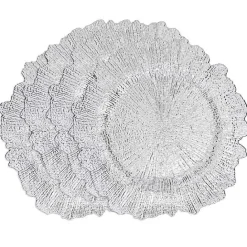 Kirklands Home Elegance Starburst Chargers, Set of 4 Silver