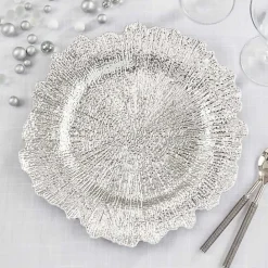 Kirklands Home Elegance Starburst Chargers, Set of 4 Silver