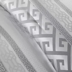 Sale Kirklands Home Silver Geometric Stripes 7-pc. Queen Comforter Set