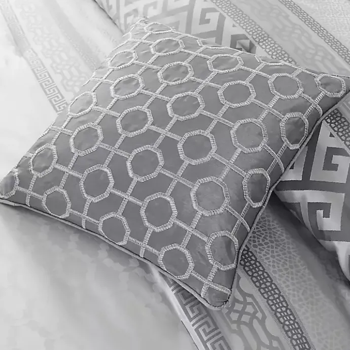 Best Kirklands Home Silver Geometric Stripes 7-pc. King Comforter Set