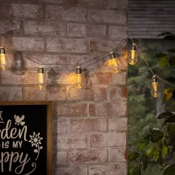 Online Kirklands Home Glass Bulb Solar Outdoor String Lights Silver