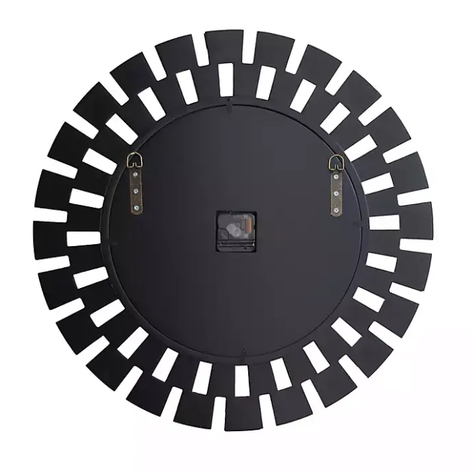 Discount Kirklands Home Silver Glass Mirror Abstract Wall Clock