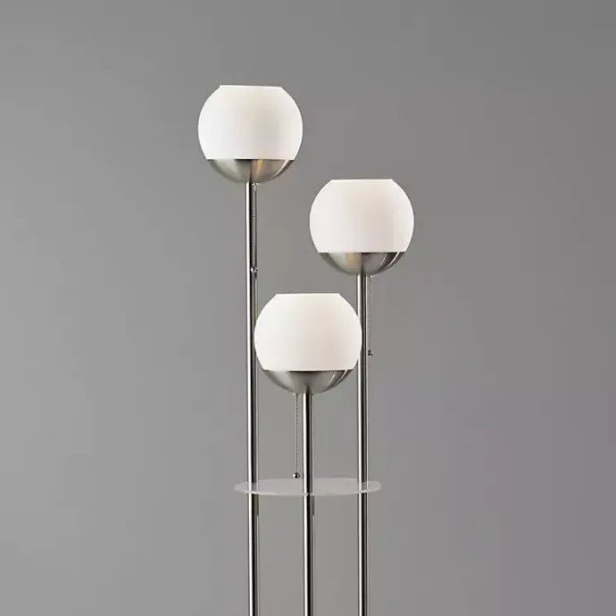 Hot Kirklands Home Silver Globe 3-Light Shelf Floor Lamp