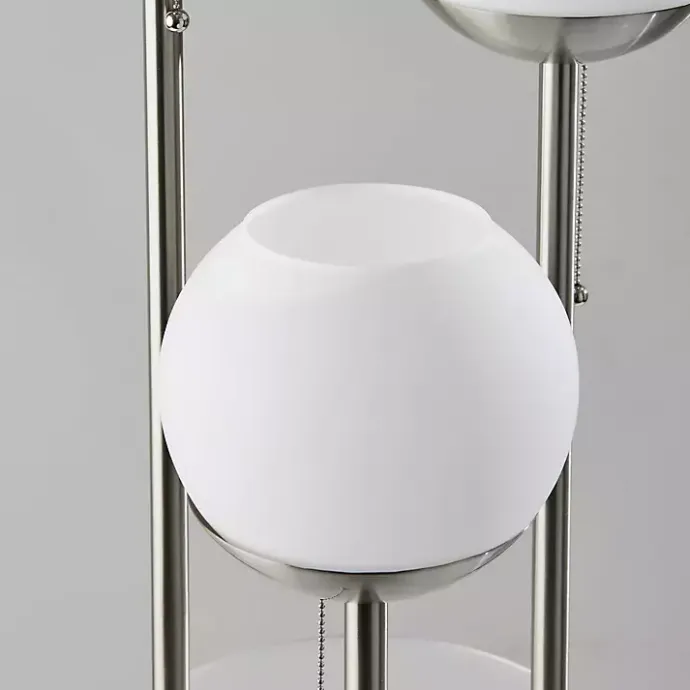 Hot Kirklands Home Silver Globe 3-Light Shelf Floor Lamp