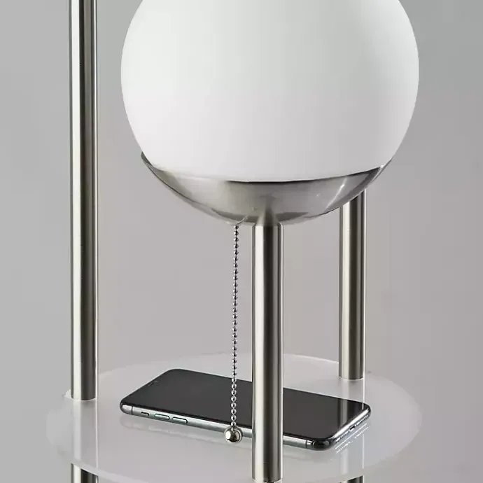 Hot Kirklands Home Silver Globe 3-Light Shelf Floor Lamp