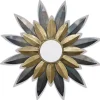 New Kirklands Home Silver Gold Starstruck Burst Metal Wall Mirror