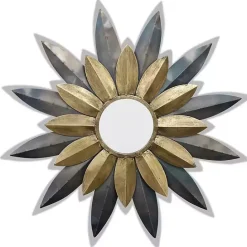 New Kirklands Home Silver Gold Starstruck Burst Metal Wall Mirror