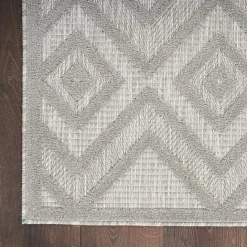 Sale Kirklands Home Gray Diamond Indoor/Outdoor Area Rug, 4x6 Silver
