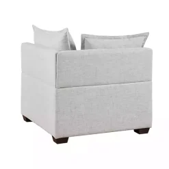 Outlet Kirklands Home Silver Modular Corner Accent Chair Gray
