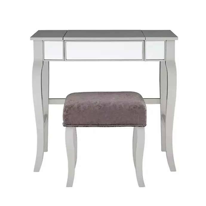 Kirklands Home Silver Harper Flip-Top 2-pc. Vanity Set Gray