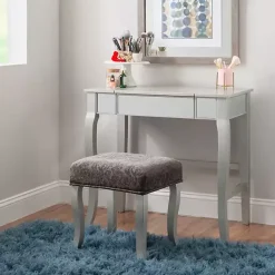 Kirklands Home Silver Harper Flip-Top 2-pc. Vanity Set Gray