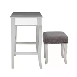 Kirklands Home Silver Harper Flip-Top 2-pc. Vanity Set Gray