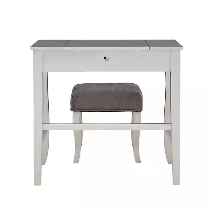 Kirklands Home Silver Harper Flip-Top 2-pc. Vanity Set Gray