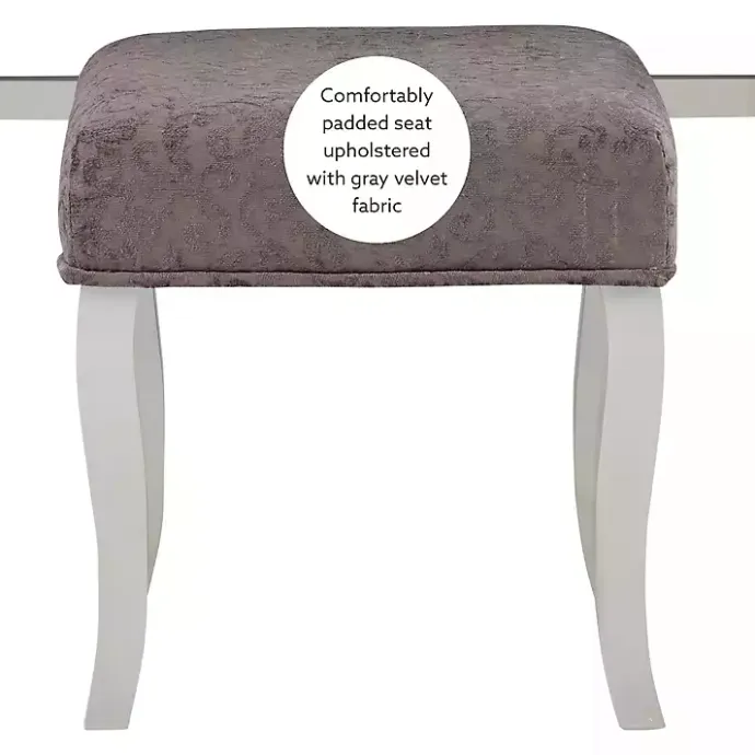 Kirklands Home Silver Harper Flip-Top 2-pc. Vanity Set Gray