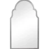 Kirklands Home Silver Leaf Iron Arch Top Mirror