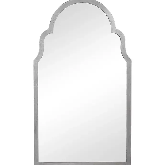 Kirklands Home Silver Leaf Iron Arch Top Mirror
