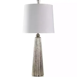 Sale Kirklands Home Silver Leaf Slender Table Lamp White